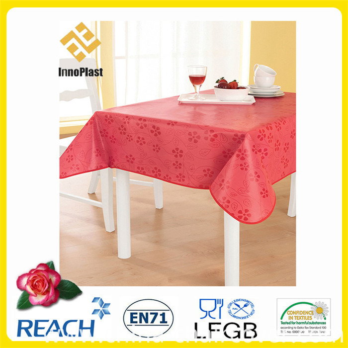 PVC Printed Tablecloth with Backing in Roll Factory